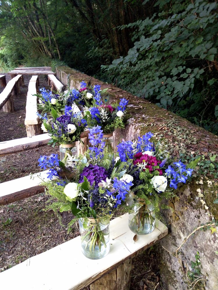 Bouquets pour l'allée de la cérémonie laïque