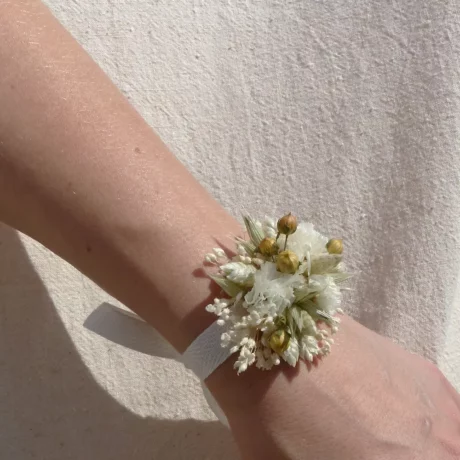 Bracelet Blanc, crème et naturel